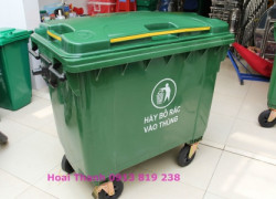 xe đẩy rác 660 lit  - xe thu gom rác đô thị Ms Hoài Thanh 0913 819 238