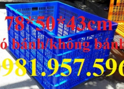 Sọt nhựa hở, thùng nhựa hở 5 bánh xe, sọt nhựa công nghiệp, rổ nhựa