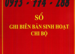Sổ ghi biên bản sinh hoạt chi bộ