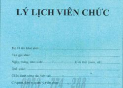 Quyển Sơ yếu lý lịch viên chức tt 07/2019