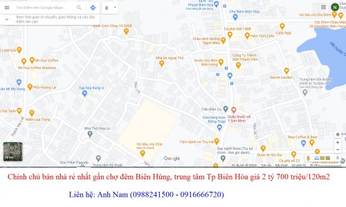 Bán gấp căn nhà giá rẻ gần chợ đêm Biên Hùng, Tp Biên Hòa giá 2 tỷ 700