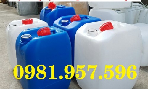 Can nhựa có seal chống tràn 25L, can nhựa đựng hóa chất 25L