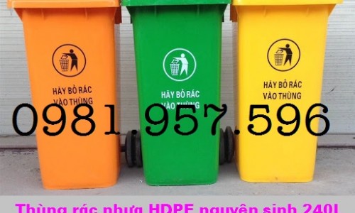 Thùng rác 240L, thùng đựng rác dân cư, thùng đựng rác thải Y tế