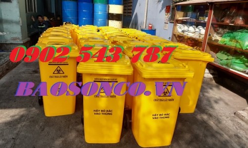 Thùng rác y tế đựng rác thải  chứa Sars-cov2 