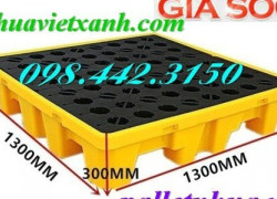 Pallet chống tràn dầu - hóa chất 4 phuy giá siêu cạnh tranh