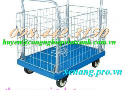 Xe đẩy hàng sàn nhựa có lồng thép 300kg giá rẻ, siêu cạnh tranh gọi ngay 0984423150 – Huyền
