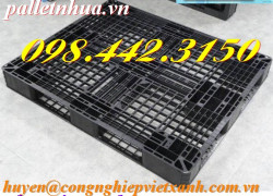 Pallet nhựa 1200x1000x120mm màu đen giá rẻ call 0984423150 Huyền