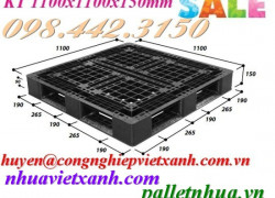 Pallet nhựa đen 1100x1100x150mm hàng mới giá rẻ call 0984423150 Huyền