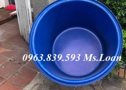 Thùng nhựa tròn 350L - Bán thùng nhựa đựng nước giá rẻ./ Lh 0963.839.593 Ms.Loan