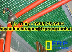 Tấm lót sàn đi lại frp grating kháng hóa chất, thang lồng frp không rỉ sét