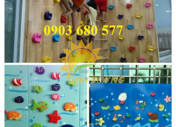 Tường leo núi dành cho trẻ em vận động, vui chơi, giải trí