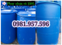 Phuy nhựa 200L, phuy nhựa 2 nắp, phuy nhựa nút nhỏ