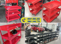 Xe đẩy 3 ngăn bảng treo