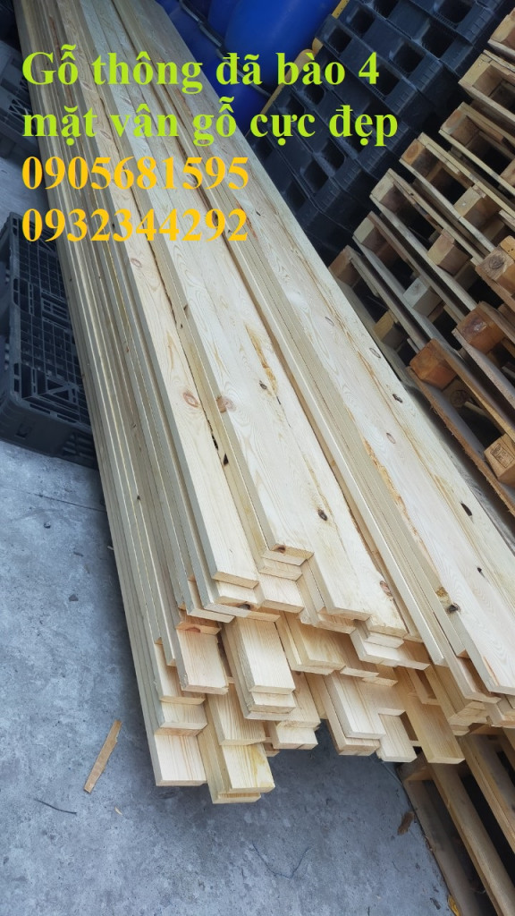 Gỗ thông nhập khẩu 5m4 đã bào 4 mặt vân gỗ đẹp giá rẻ tại Quảng Bình Quảng Trị 0905681595
