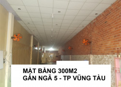 Cho thuê mặt bằng rộng 300m2 gần ngã 5 Trương Công Định Tp Vũng Tàu