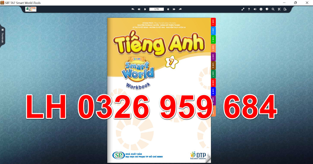 Phần mềm iTools tiếng Anh 7 i-Learn Smart World