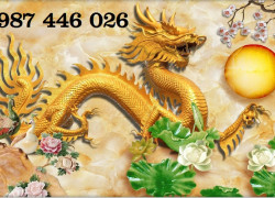 Tranh rồng vàng- gạch tranh ốp tường HP632892
