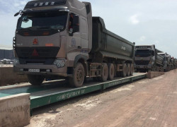 sản xuất cân xe tải có trọng lượng: 40 tấn - 150 tấn