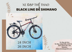 Xe Đạp Thể Thao 24 Inch Black Line Đề Shimano