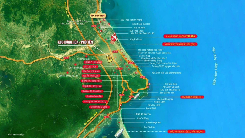 Đất nền sổ đỏ TX Đông Hòa, Phú Yên tâm điểm đầu tư đất nền KCN, TT Hành Chính