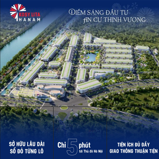 Kosy Lita Hà Nam đầu tư đợt 1 chỉ từ 700tr sở hữu đất nền sổ đỏ,cạnh 4  khu  công nghiệp Đồng Văn