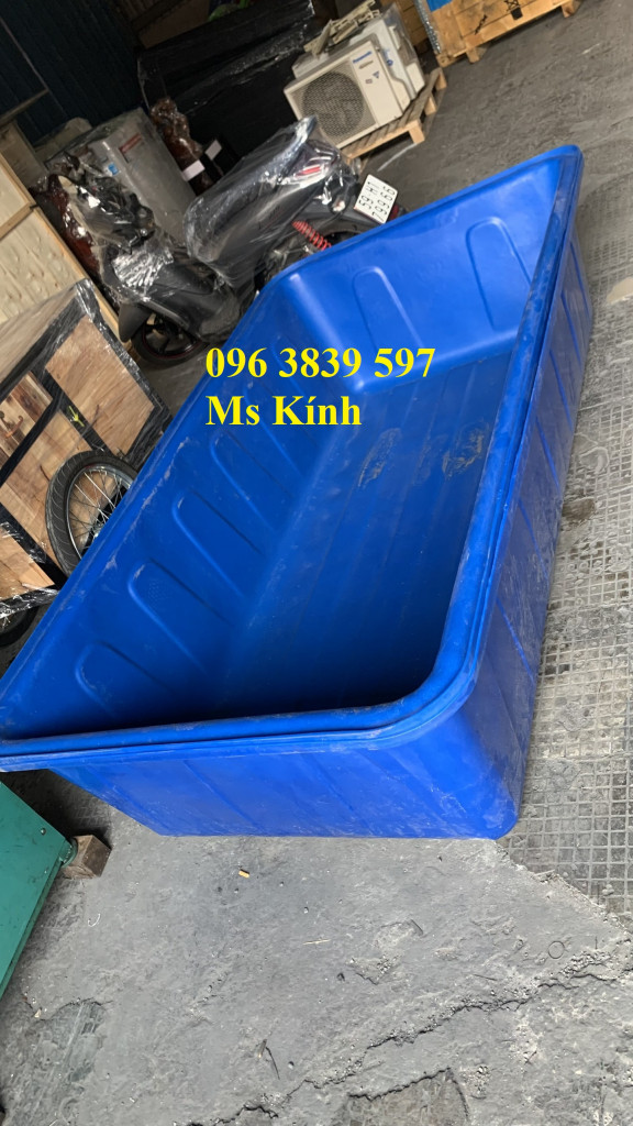 Bán thùng nhựa chữ nhật 1000l đựng nước, nuôi cá giá rẻ - lh 096 3839 597 Ms Kính