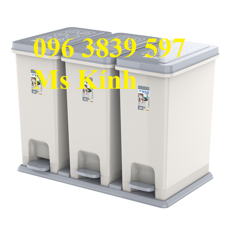 Thùng rác bộ 3 phân loại rác tiện lợi - 096 3839 597 Ms Kính