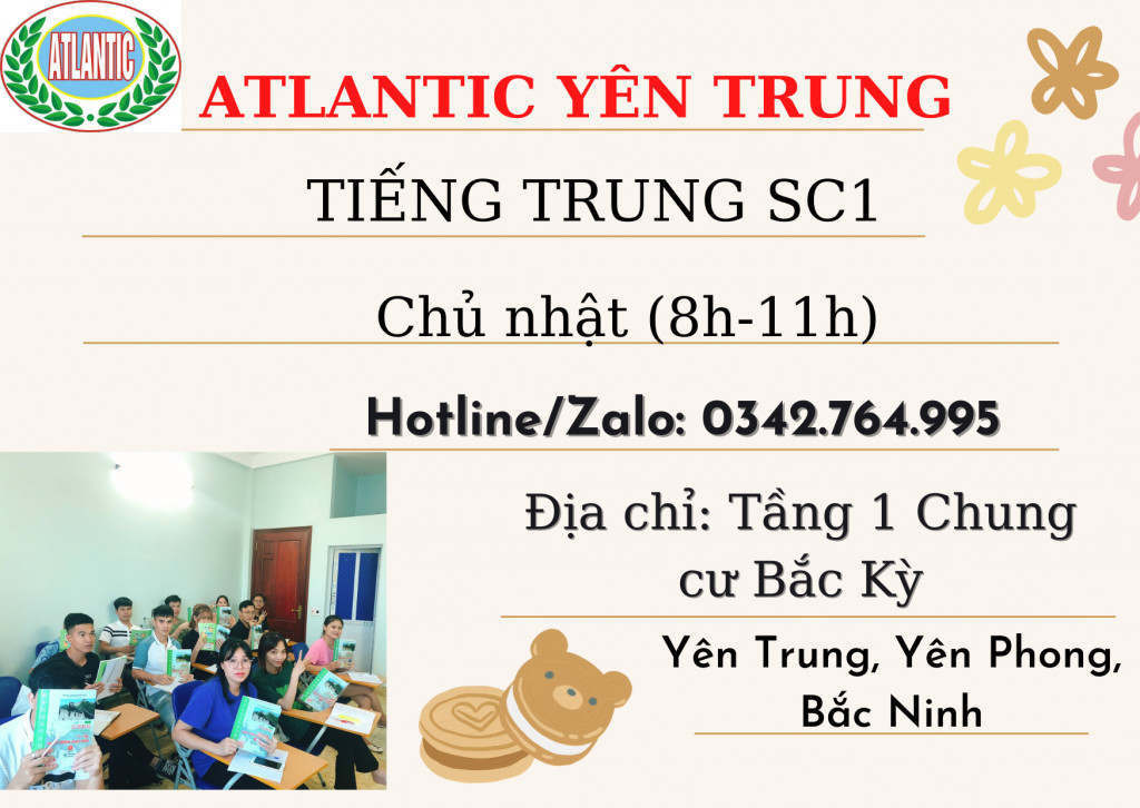 Khai giảng lớp Trung SC1 tại Atlantic Yên Trung