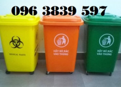 Thùng rác nhựa 60 lít nắp kín giá sỉ toàn quốc - 096 3839 597 Ms Kính