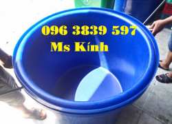 Thùng nhựa tròn 500 lít, thùng nhựa nuôi cá, đựng hóa chất giá rẻ - 096 3839 597 Ms Kính