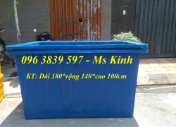 Thùng nhựa chữ nhật 2000 lít, thùng nhựa nuôi cá, thùng nhựa đựng hóa chất - 096 3839 597 Ms Kính