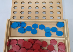 Bộ chơi cờ ca rô chất lượng bằng gỗ hình chữ nhật-Hàng công ty