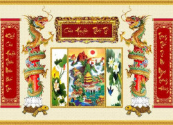 Gạch tranh 3d- tranh gạch trang trí ban thờ HP72