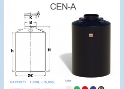 Bồn 1000 L Model CEN_A - Bồn rỗng, bồn chứa hóa chất - Bồn TEMA, Bồn Pakco - CEN1K0A_M141N