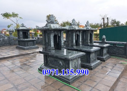 Mẫu mộ đôi bằng đá xanh rêu nguyên khối tự nhiên đơn giản đẹp bán tại kiên giang 2023-2024