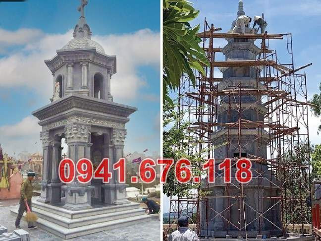 bình định 532 Tháp tro cốt đá bán – bảo tháp sư để thờ