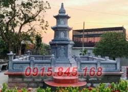 Mẫu mộ tháp bằng đá xanh đẹp bán tại Bình Định