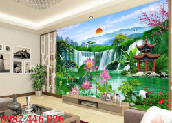 Gạch tường tranh gạch phòng khách HP4324