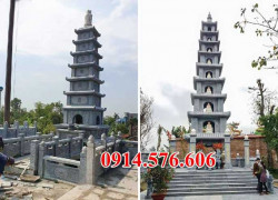 Tháp mộ tro cốt đá xanh khối đẹp nhất