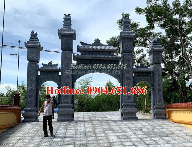 Thiết kế xây cổng đá nhà thờ họ tại Bắc Giang – Cổng tam quan Bắc Giang