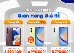 Galaxy A34 25GB giá chỉ 6.99 triệu Trả góp 0% lãi suất, Thủ Đức
