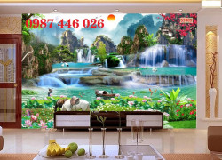 Gạch tranh thác nước HP233