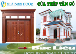 Cửa thép vân gỗ tại Bạc Liêu - Chất lượng - Uy Tín