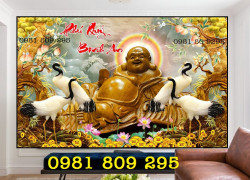 Tranh gạch thần tài phú quý, tranh gạch men HP5899