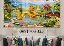 Tranh gạch men rồng 3D in kích thước theo yêu cầu