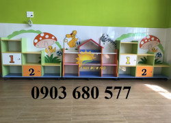 Chuyên sản xuất kệ tủ gỗ trẻ em cho trường lớp mầm non, nhóm trẻ
