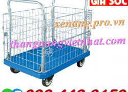 Xe đẩy hàng sàn nhựa 300kg có lồng sắt giá rẻ, siêu cạnh tranh call 0984423150 – Huyền