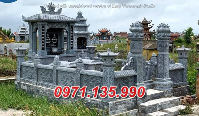 Nghệ An cơ sở bán mẫu lăng mộ đá đẹp bán tại Nghệ An - khu khuôn viên nhà mồ gia tộc gia đình dòng họ