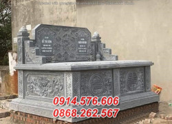706 Mẫu mộ đôi bằng đá xanh đẹp Hải Dương, xây làm lắp lăng mộ bằng đá