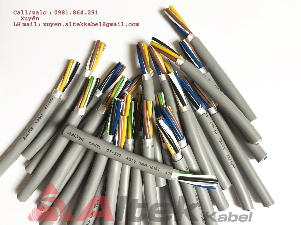 Dây cáp điều khiển, cáp tín hiệu 4x0.5,4x0.75,4x1.0,4x1.5mm2